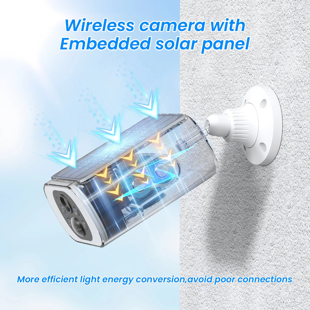ANRAN 2K Solar Camera Wireless Home Protection Security Camera 2.4G
