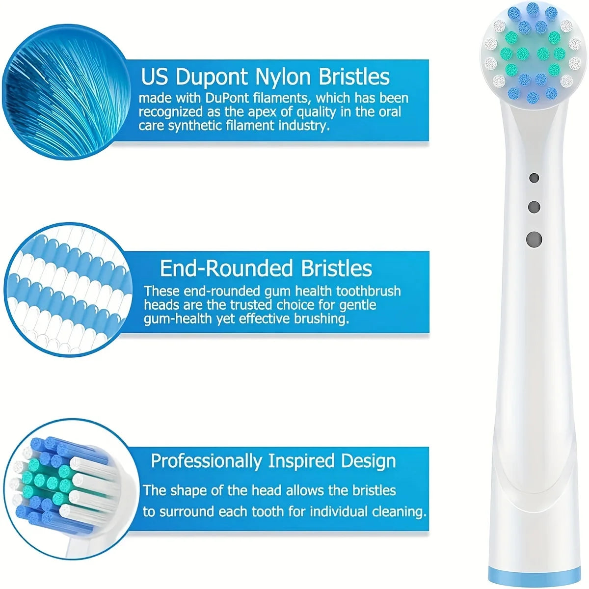 4/12/16Pcs Replacement Toothbrush Heads Compatible with Oral-B Braun