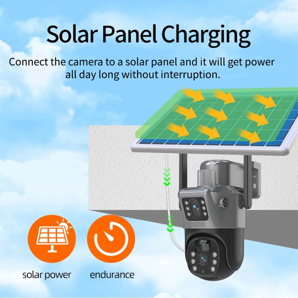 8MP 4K WiFi Solar Camera Outdoor Wireless CCTV Surveillance Camera
