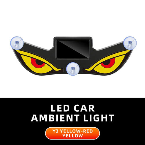 Solar Powered Car Neon Light Wireless Cool DEMON EYE Led Ambient Light