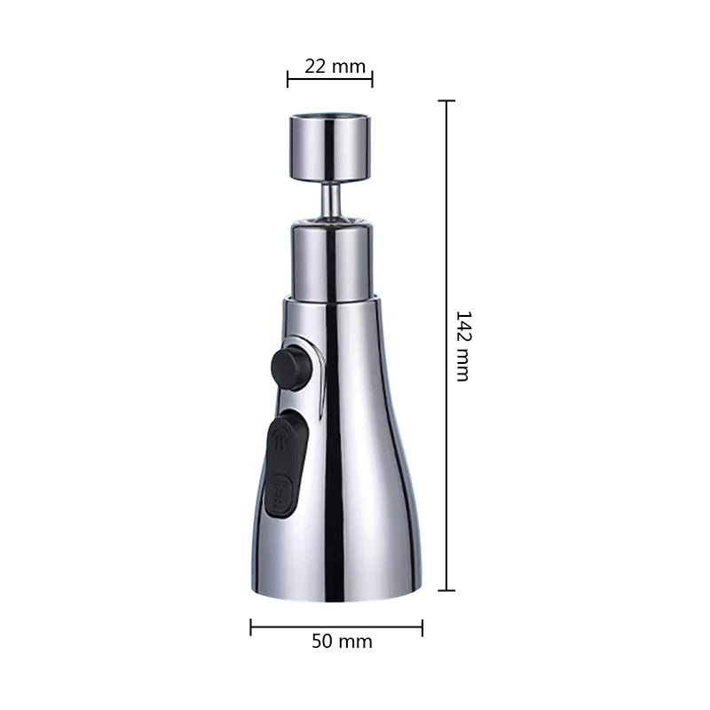 3 In 1 Kitchen Faucet Extender Universal 360° Rotate Pull Out Kitchen