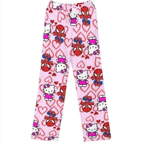 New Autumn Winter Flannel Popular Hello Kitty Pajama Pants Thickened