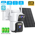 8MP Dual Lens Solar WIFI Security Cameras With Solar Panels Color