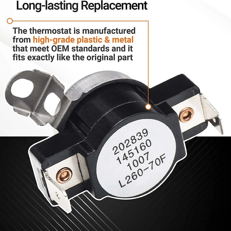 9Pack X(3204267 Dryer Thermostat Replacement Part for Dryer- Replaces