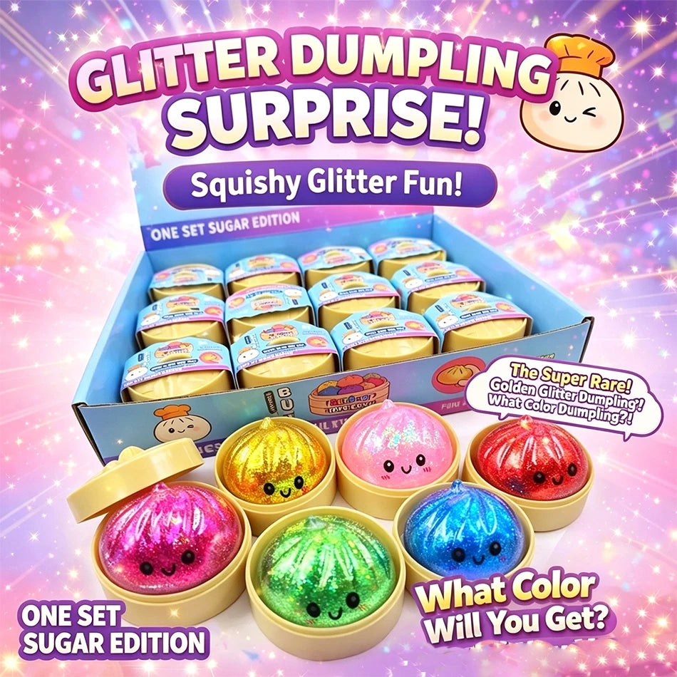 Glitter Dumpling Squishy ULTRA RARE Gold Glitter Hidden Edition