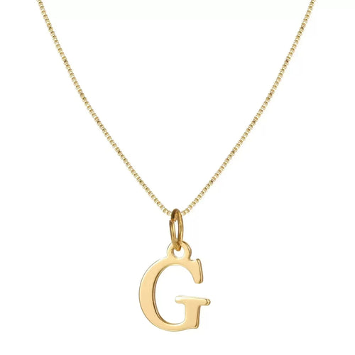 A-Z Initial Necklace 18K Gold Plated Necklace Cute Letter Stainless