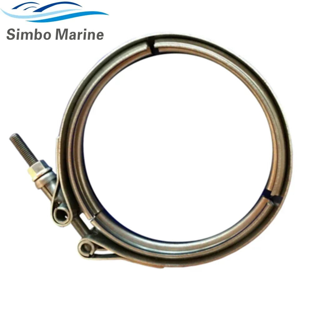 Exhaust Clamp V Fits for Volvo Penta D4 D6 for Yanmar 6LY 6LY2 Marine