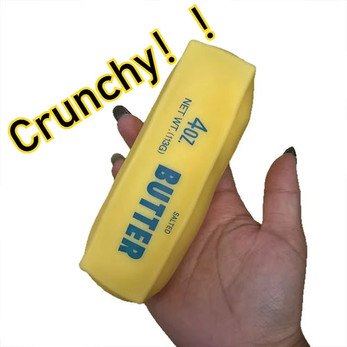 Crunchy Butter Stick Squishy Toy Stress Ball Fidget Squeeze Toys Round