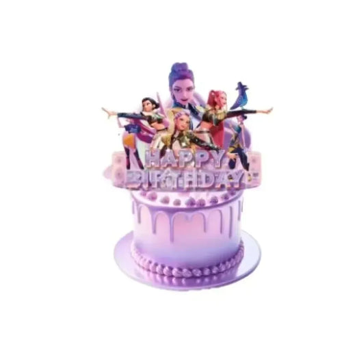 Anime Grils Lumi Mila Zoi Witch Hunter Cake Toppers Happy Birthday