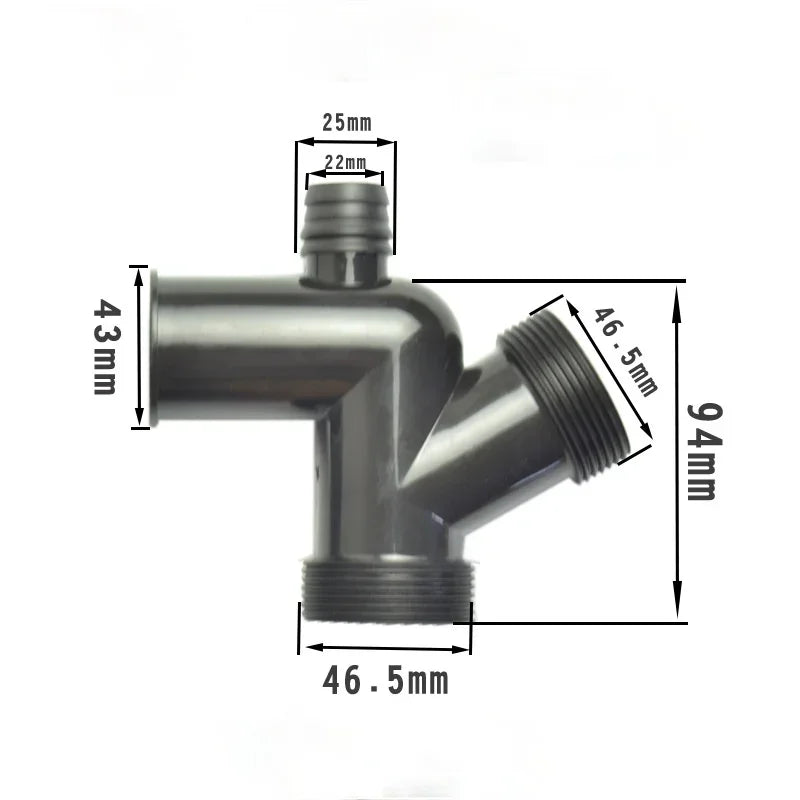 Kitchen Waste Disposer, Three-way Elbow, Single Double Groove,