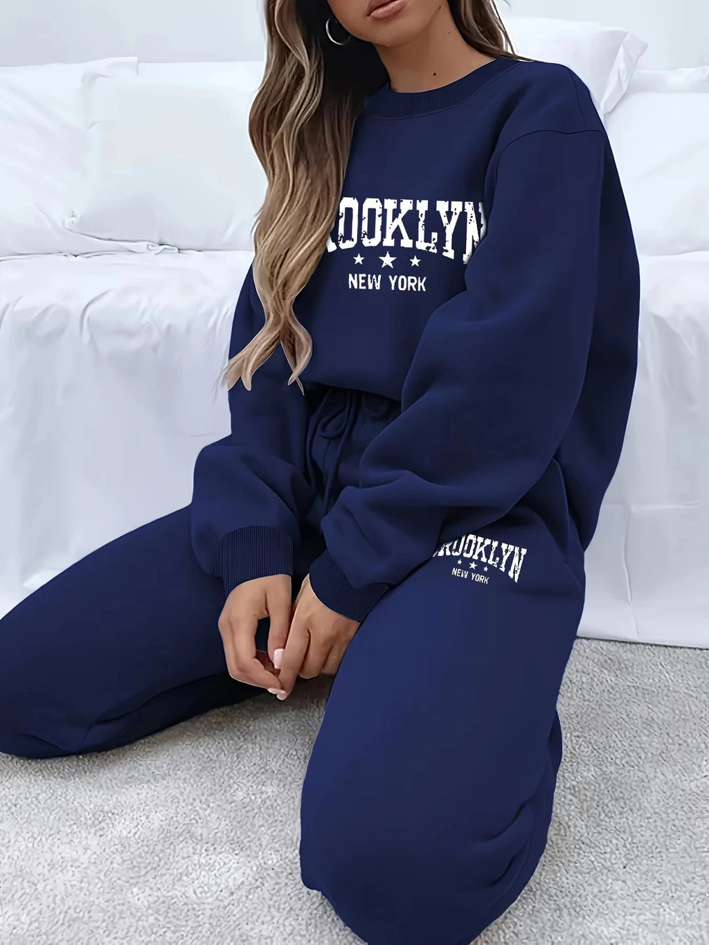 Women's autumn and winter hip-hop casual Brooklyn New York letter