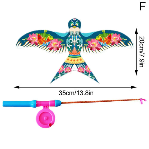 Children Kite Toy Cartoon Eagle Foldable Mini Plastic Toys Kite Hand