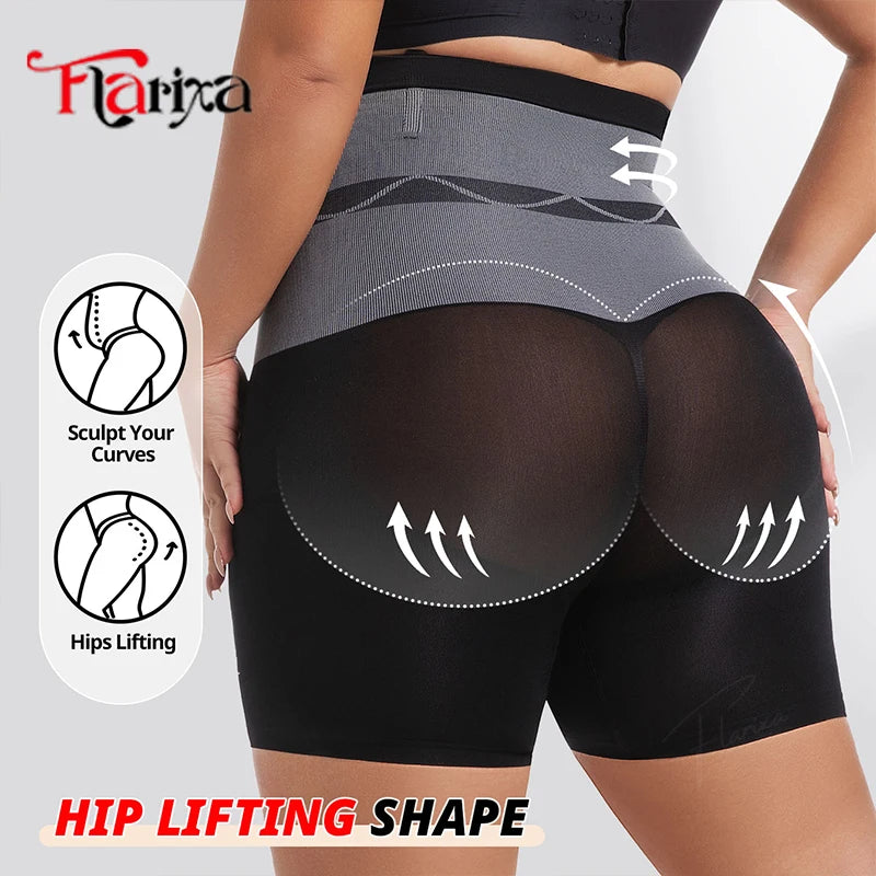 Flarixa High Waist Tummy Control Butt Lift Shapewear Seamless Panties