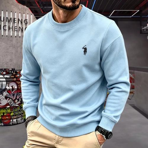 100% pure cotton high-end brand men's long sleeve polo shirt autumn