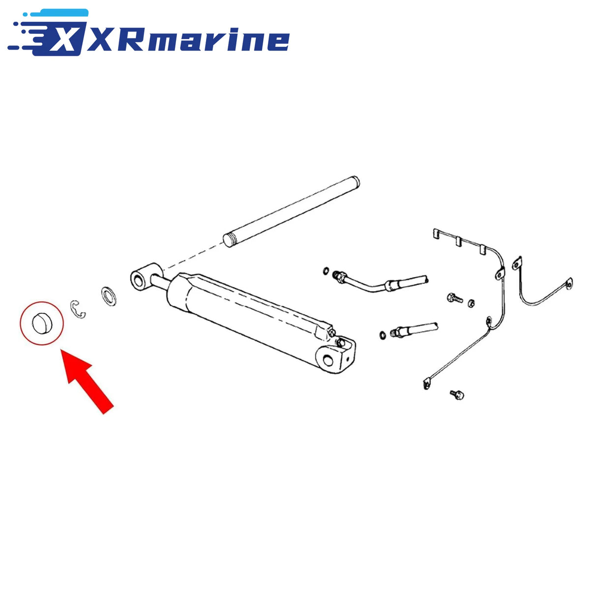 2Pcs PN 3857522 TRIM CYLINDER/PIVOT PIN CAP Replaces For Volvo Penta