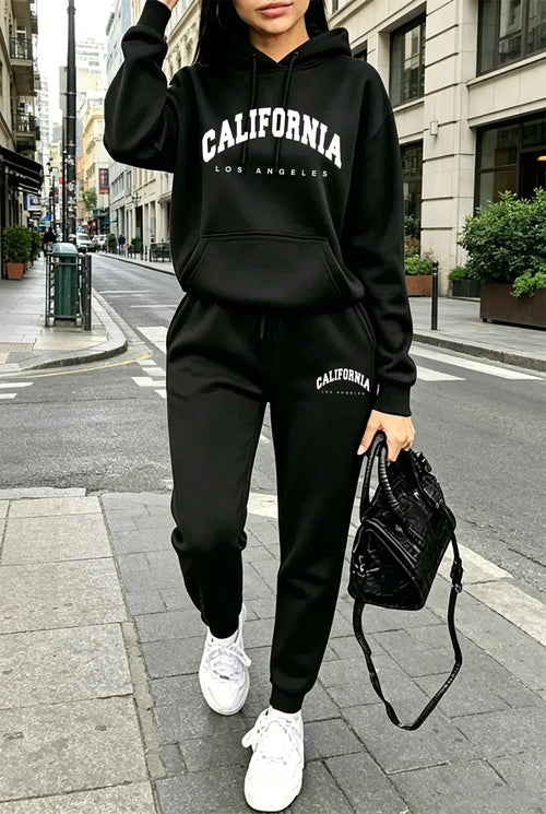 Fashion Womens Tracksuit Casual Hooded Sweatshirts Gym Sports Jogging