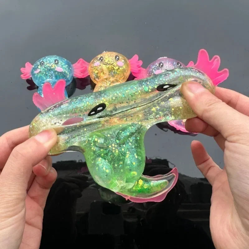 Colorful Salamander Maltose Fidgets Toys Squishy Malt Sugar Stretchy