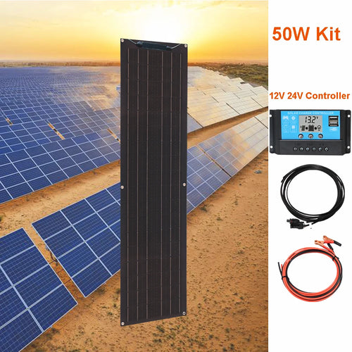 Flexible Solar Panel 100W 50W 12V Battery Charger Photovoltaic Panel