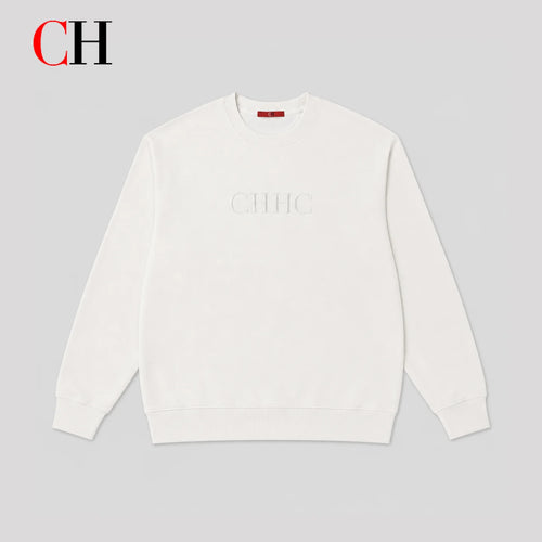 CH Women Crew Neck Long Sleeve Sweatshirt Front Letter Embroidered