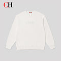 CH Women Crew Neck Long Sleeve Sweatshirt Front Letter Embroidered