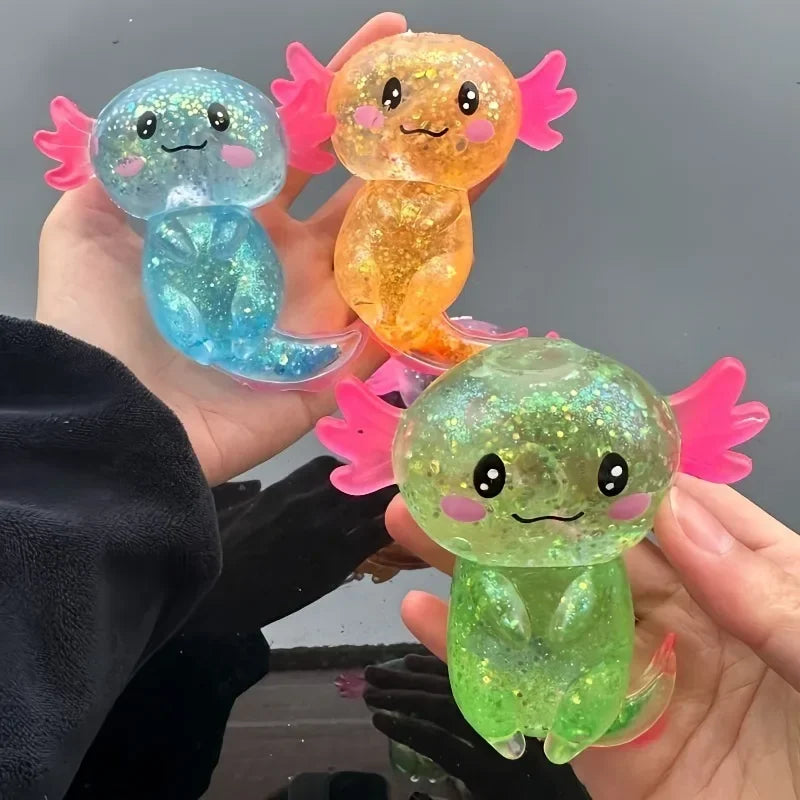 Colorful Salamander Maltose Fidgets Toys Squishy Malt Sugar Stretchy