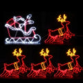 Jingle Jollys Christmas Motif Lights LED Rope Reindeer Waterproof