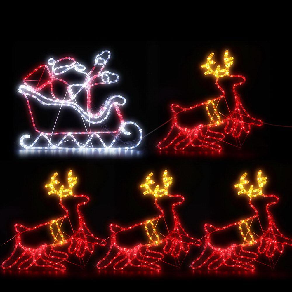 Jingle Jollys Christmas Motif Lights LED Rope Reindeer Waterproof