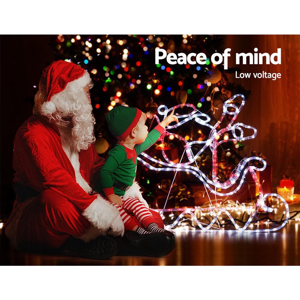 Jingle Jollys Christmas Motif Lights LED Rope Reindeer Waterproof