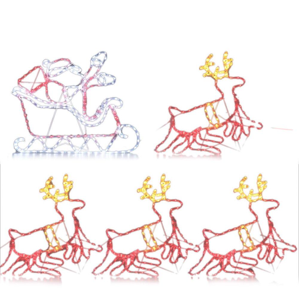 Jingle Jollys Christmas Motif Lights LED Rope Reindeer Waterproof
