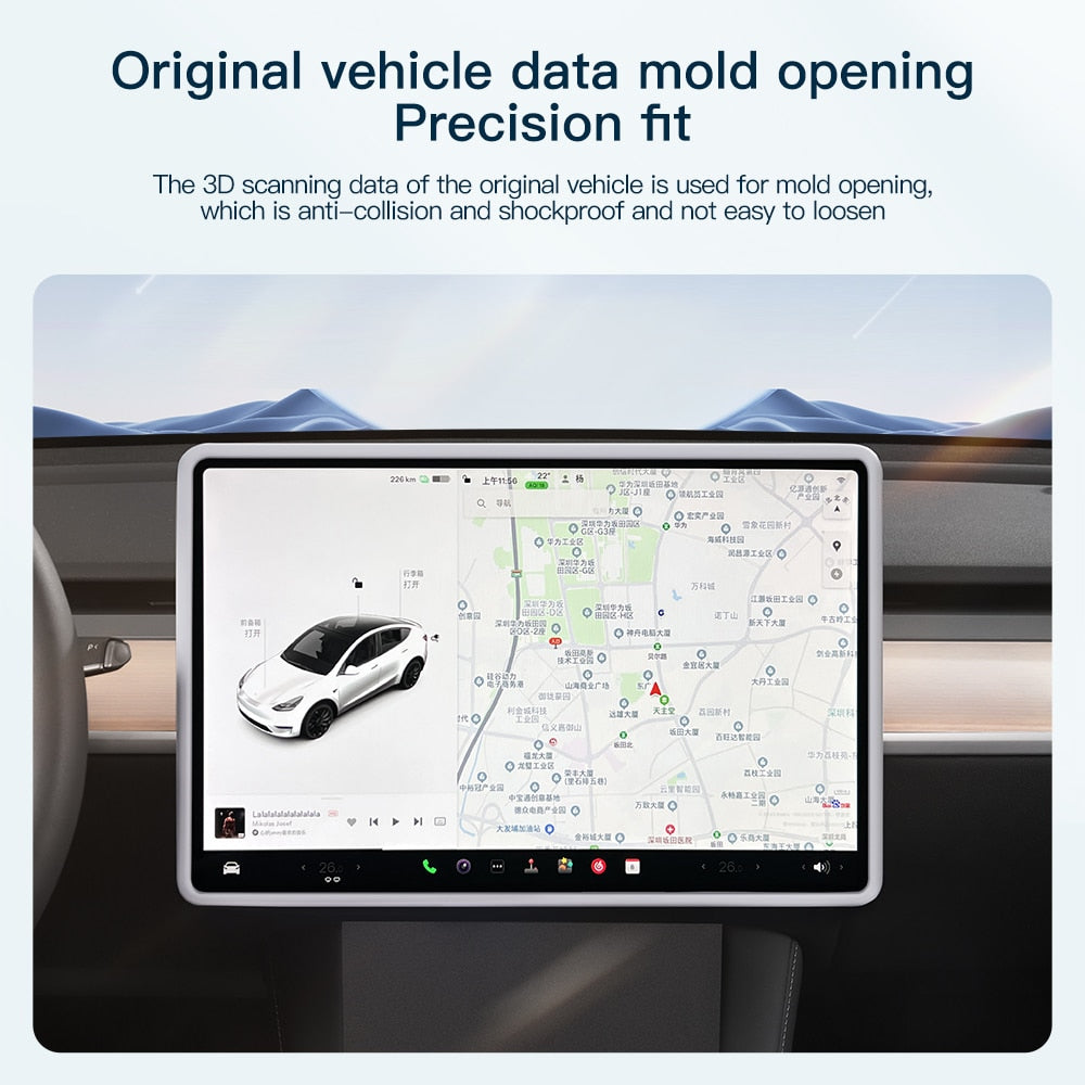 Yz For Tesla Model 3 Y Silicone Protective Trim Cover Central Control