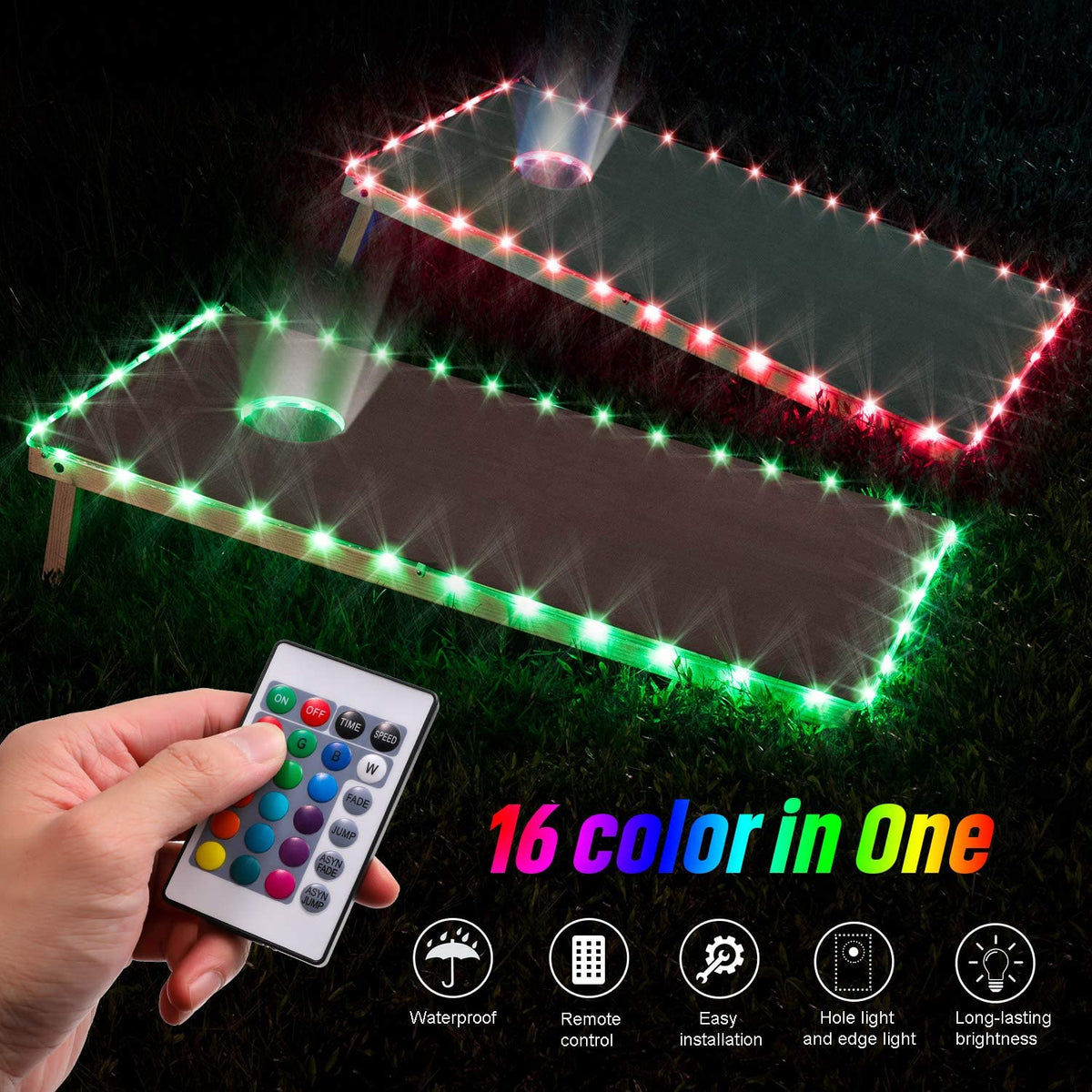 Outdoor Games Cornhole Lights