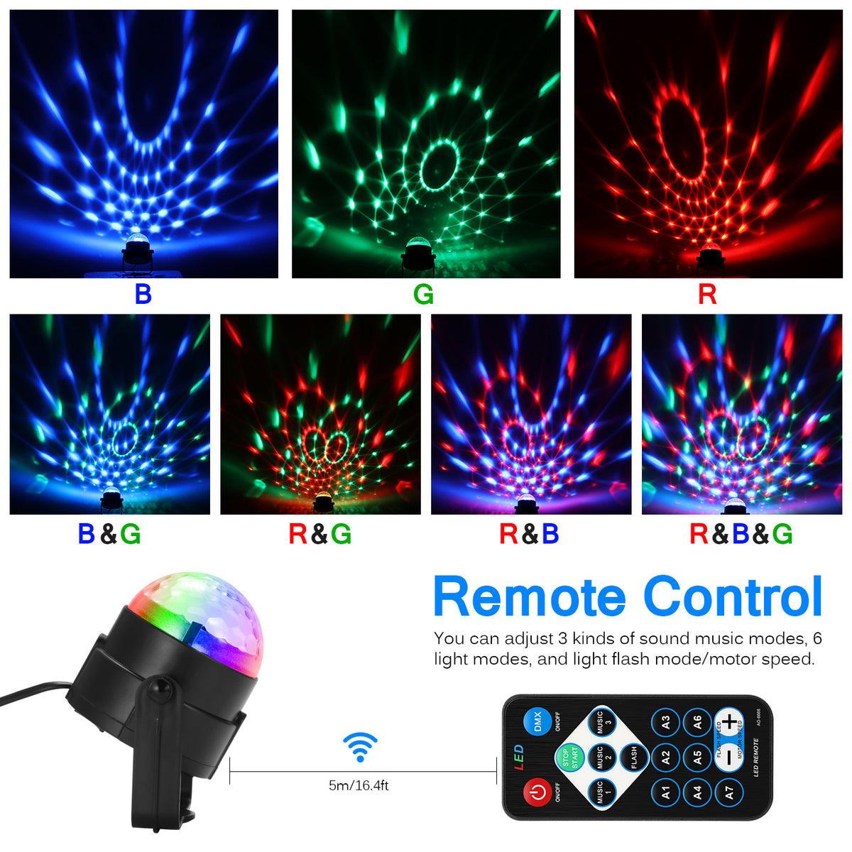 LED RGB Magic Light with Remote Control EU Plug