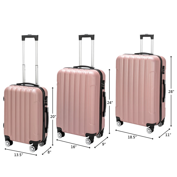 Vertical 3-in-1 Spinner Wheel With Handle Trolley Box 20in 24in 28in