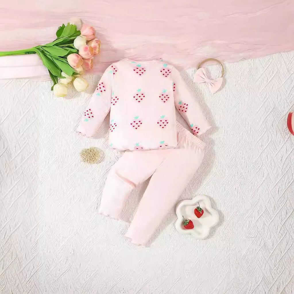 SnugBuds™ – Infant 3-Piece Set (Top + Pants + Hat)