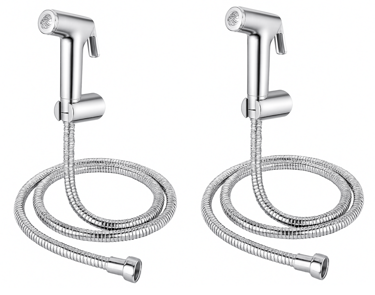 Stainless Steel Handheld Bidet Sprayer with Flexible Hose and Wall