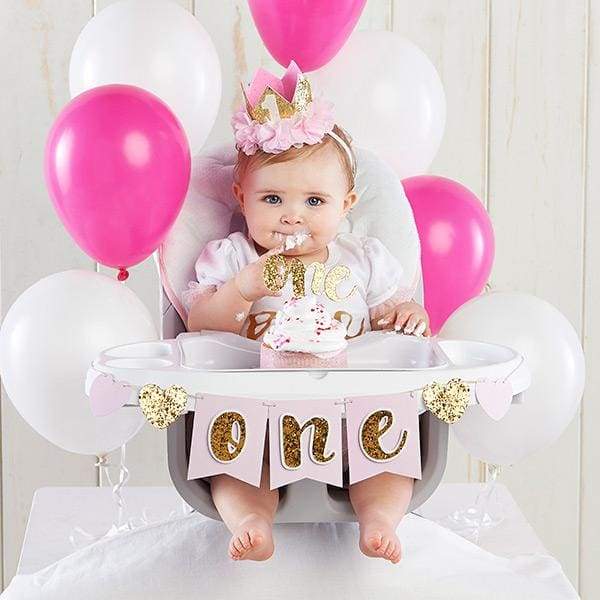 Gold Glitter 1st Birthday Décor Kit