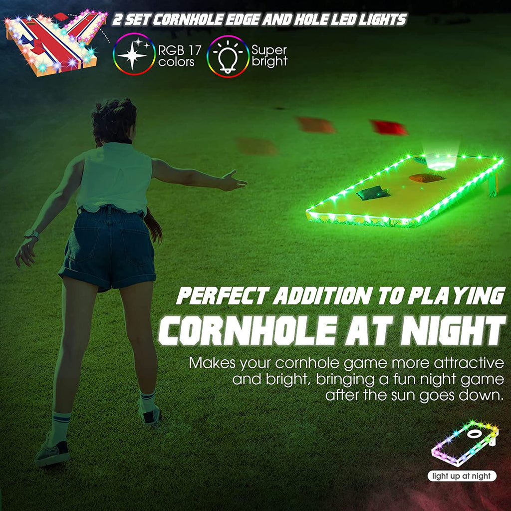 Outdoor Games Cornhole Lights