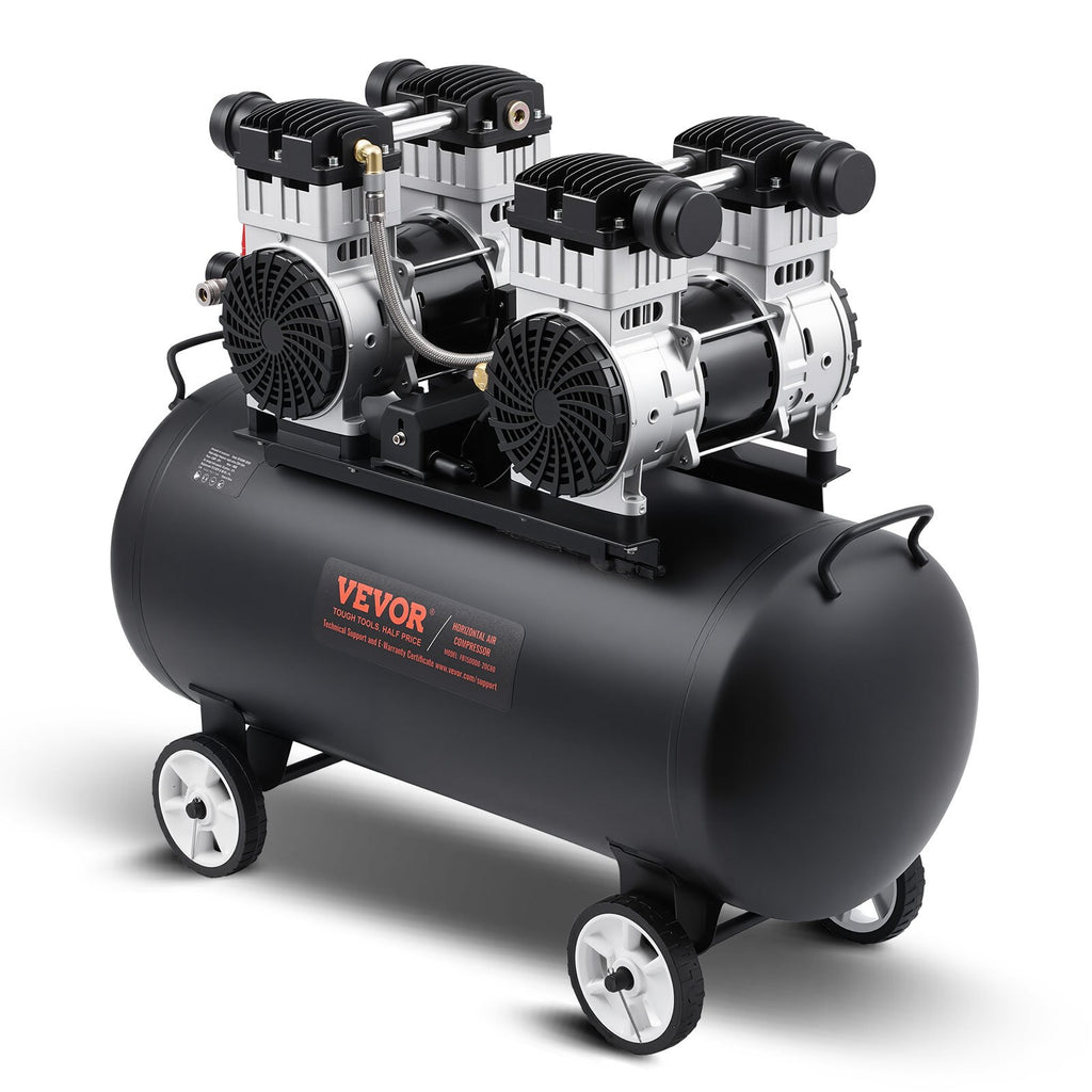 Air Compressor, 20 Gallon Steel Tank, 4HP 10.6 CFM@90 PSI Oil Free Air