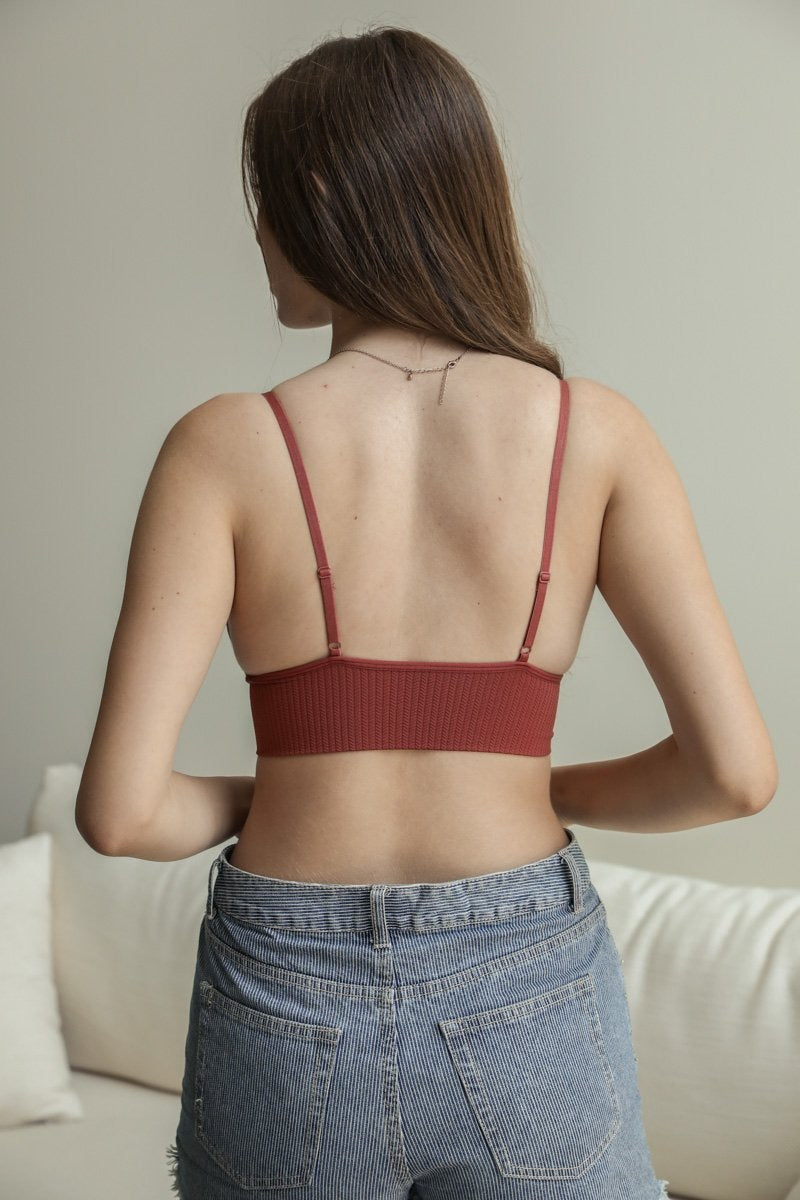 Waistband Loop Lace Brami – Feminine Stretchy Cami Top